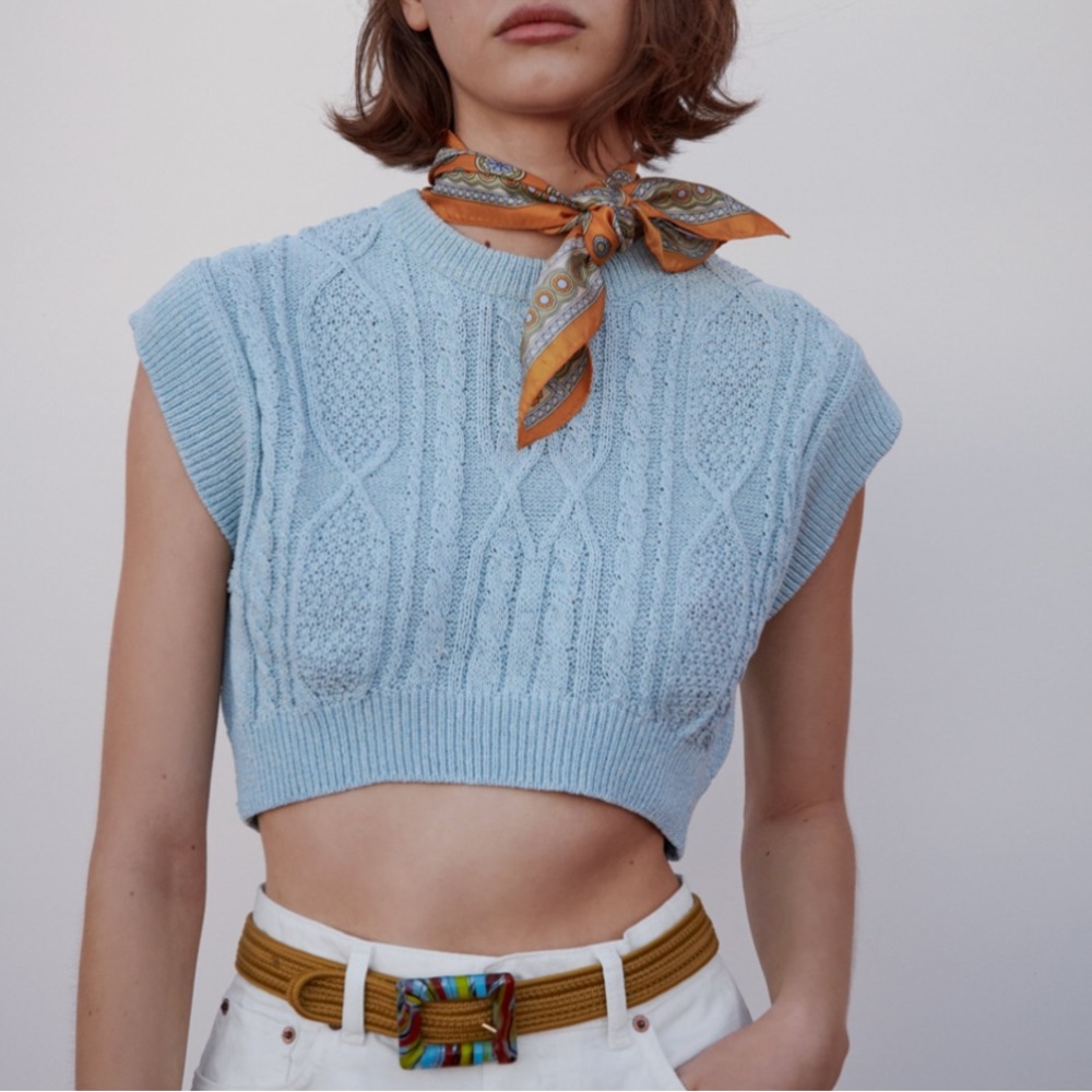 Zara | Cable Knit Vest